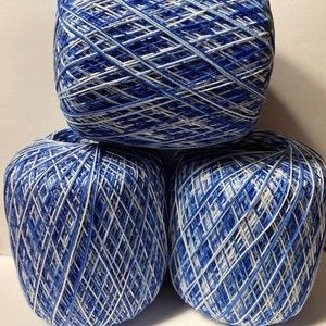 4 Aunt Lydia's Crochet Thread Shades of Blue